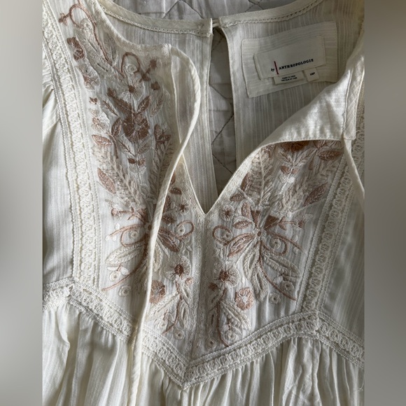 Anthropologie Embroidered Mini Dress (XSP) - Picture 6 of 6